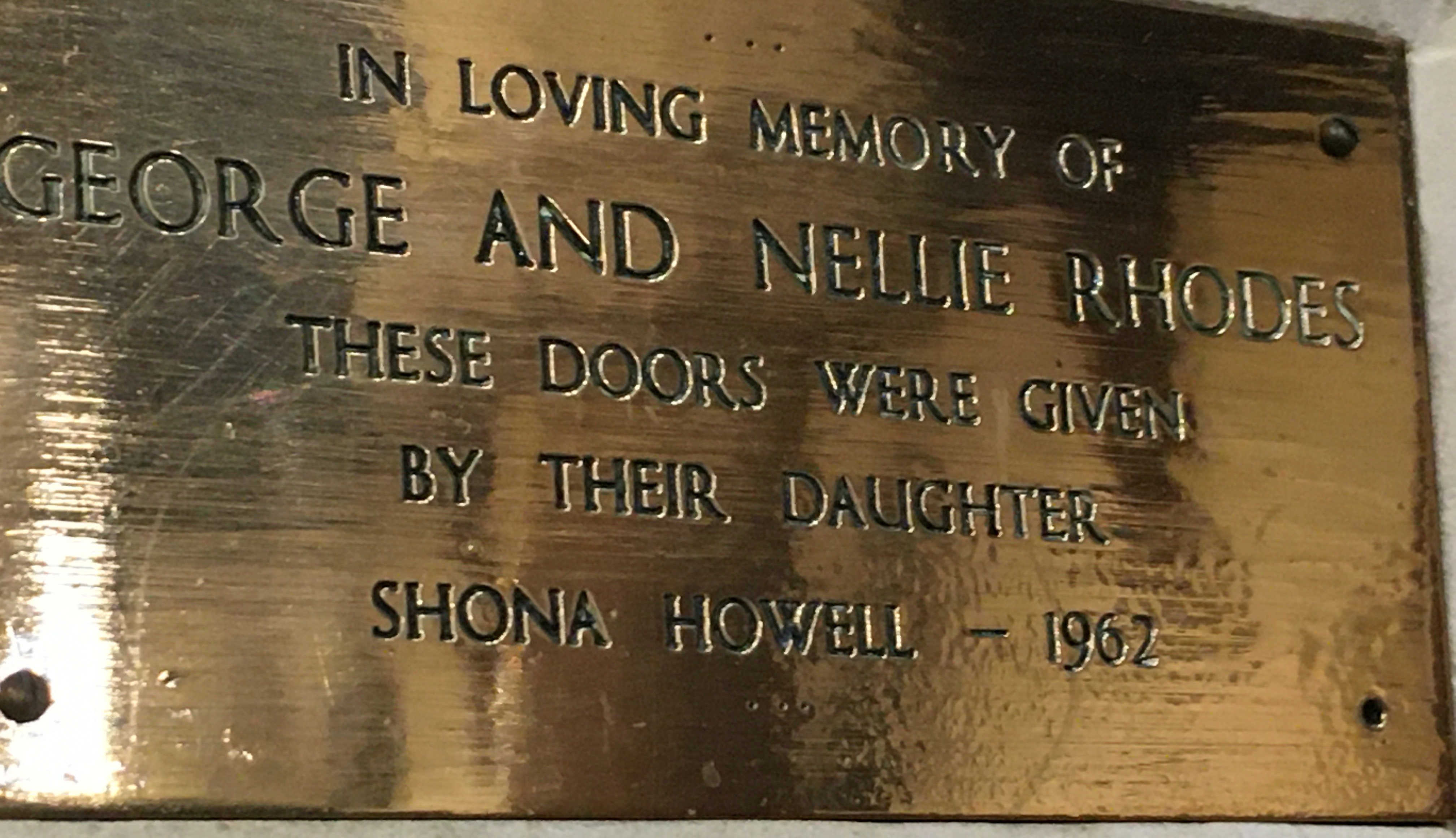 In Memory of George & Nellie Rhodes